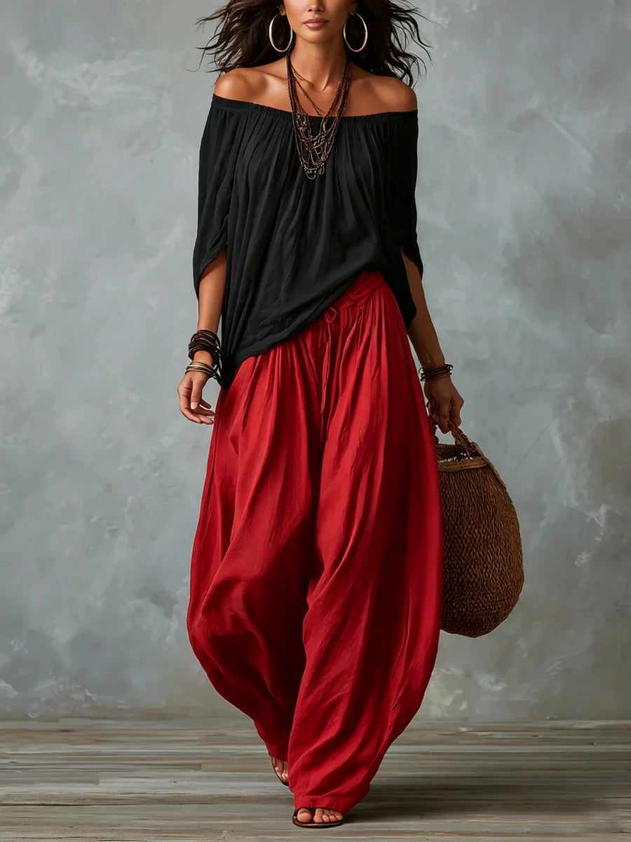 Dorila | Conjunto holgado escote bardot