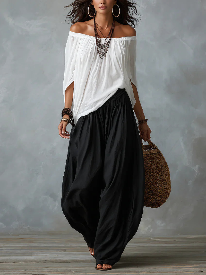 Dorila | Conjunto holgado escote bardot