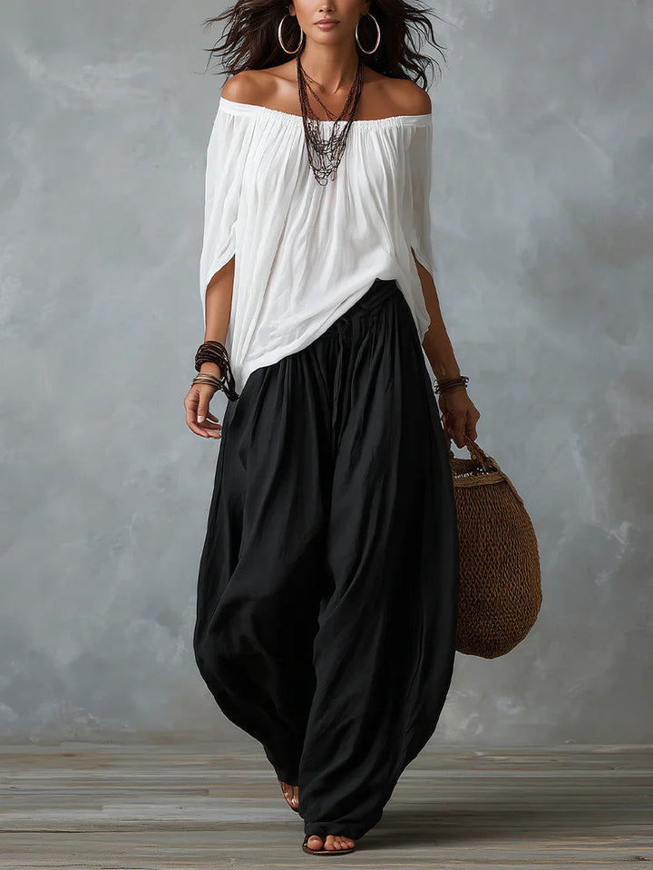Dorila | Conjunto holgado escote bardot