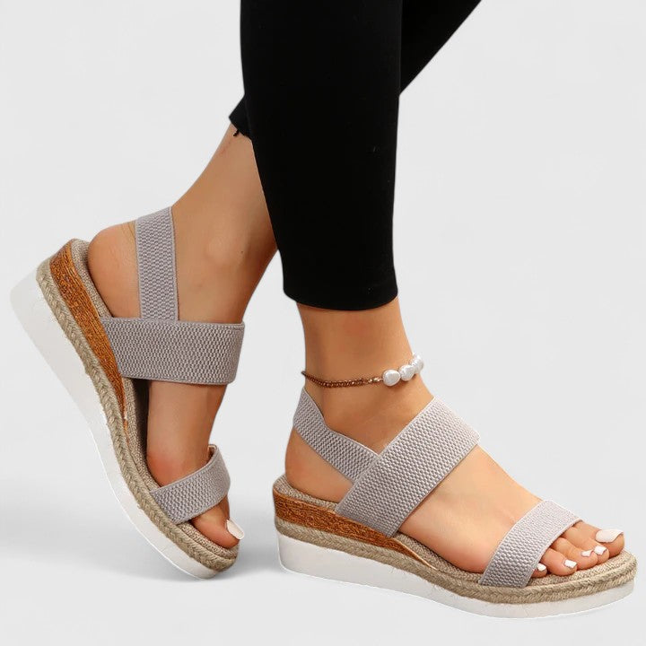 Evelyn | Sandalias con plataforma de yute