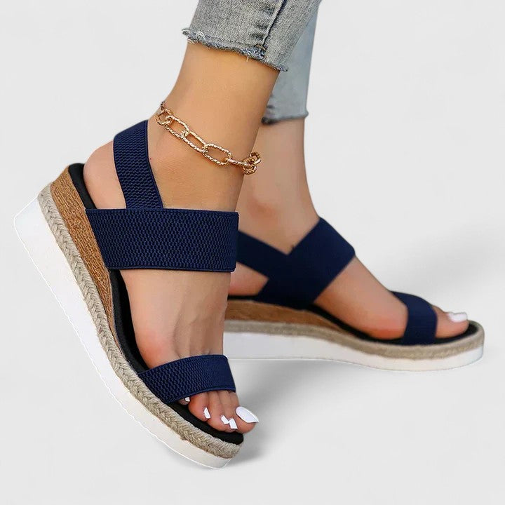 Evelyn | Sandalias con plataforma de yute