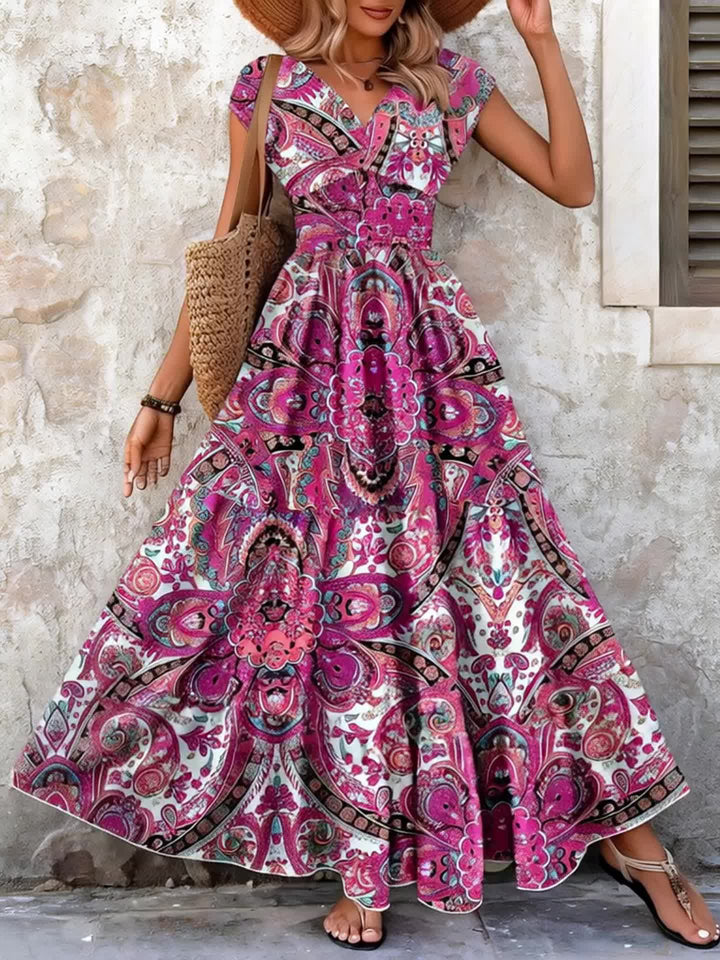 Felipa | Vestido largo con estampado paisley
