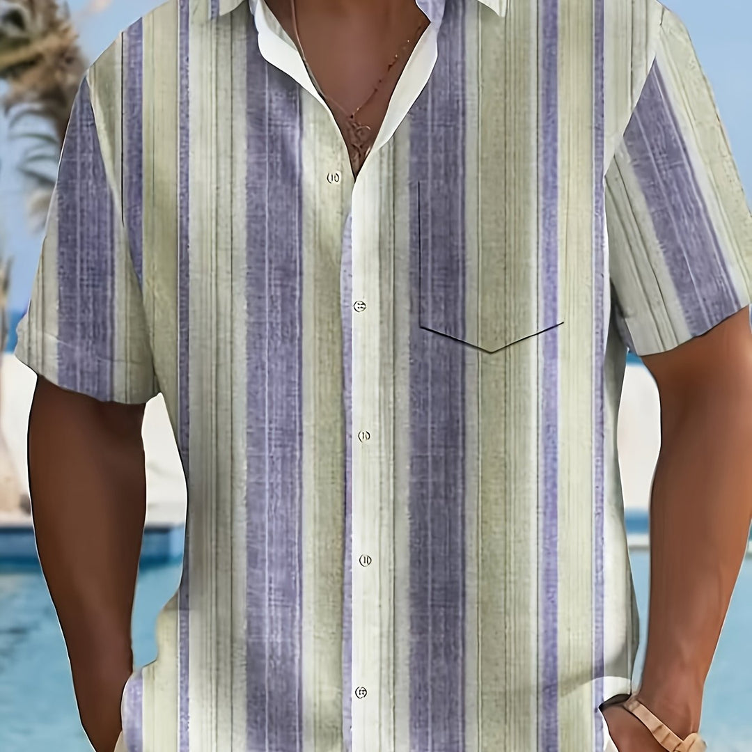 Mateo | Camisa de rayas manga corta
