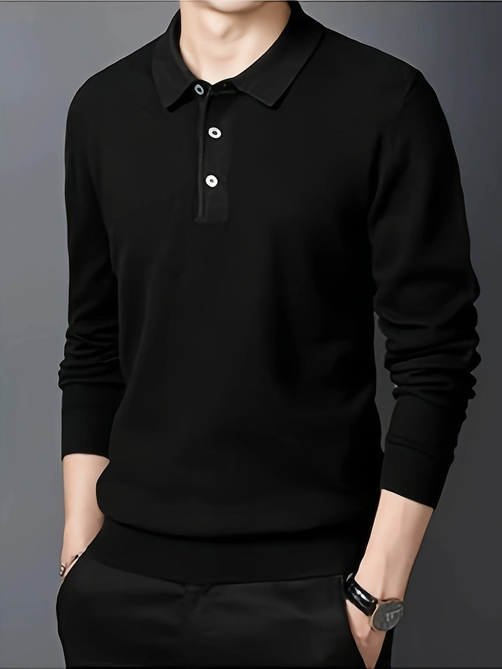 Anthony | Polera polo de punto manga larga