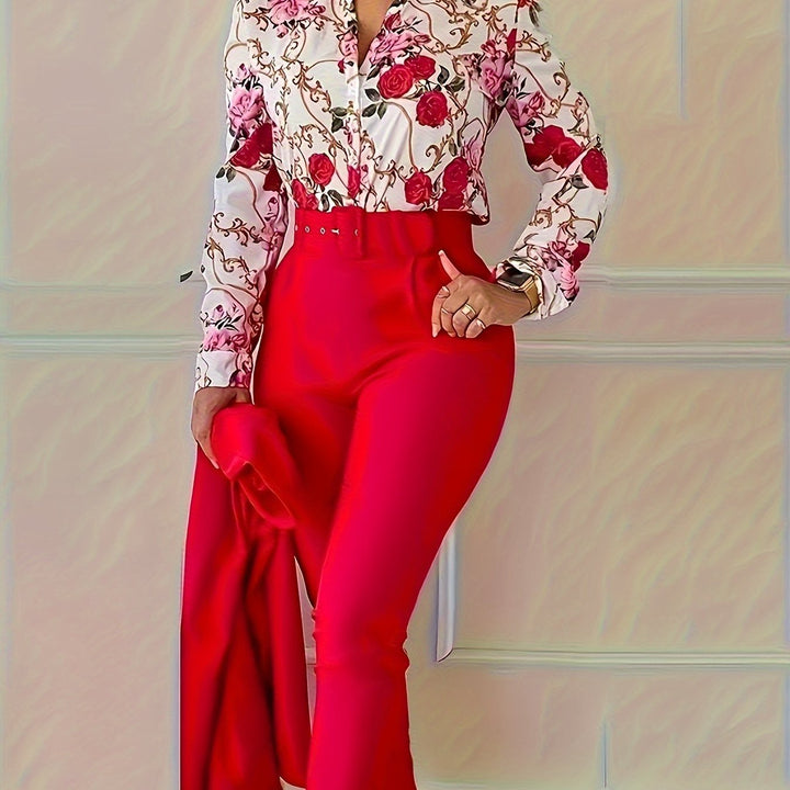 María Marta | Conjunto elegante de dos piezas con estampado floral