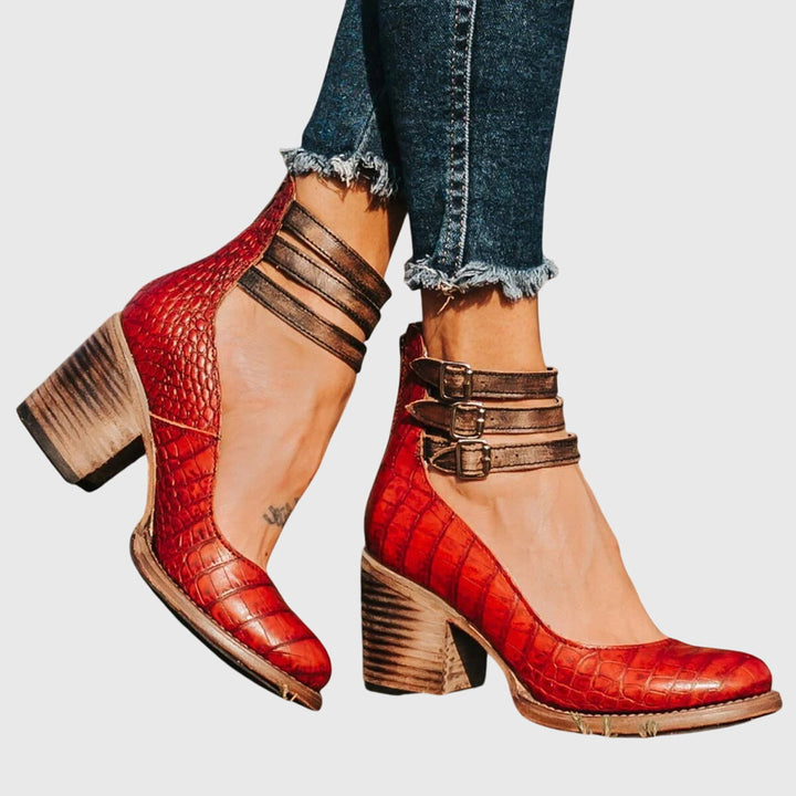 Likan | Zapatos de taco con triple correa al tobillo
