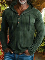 Telésforo | Polera henley con capucha y textura
