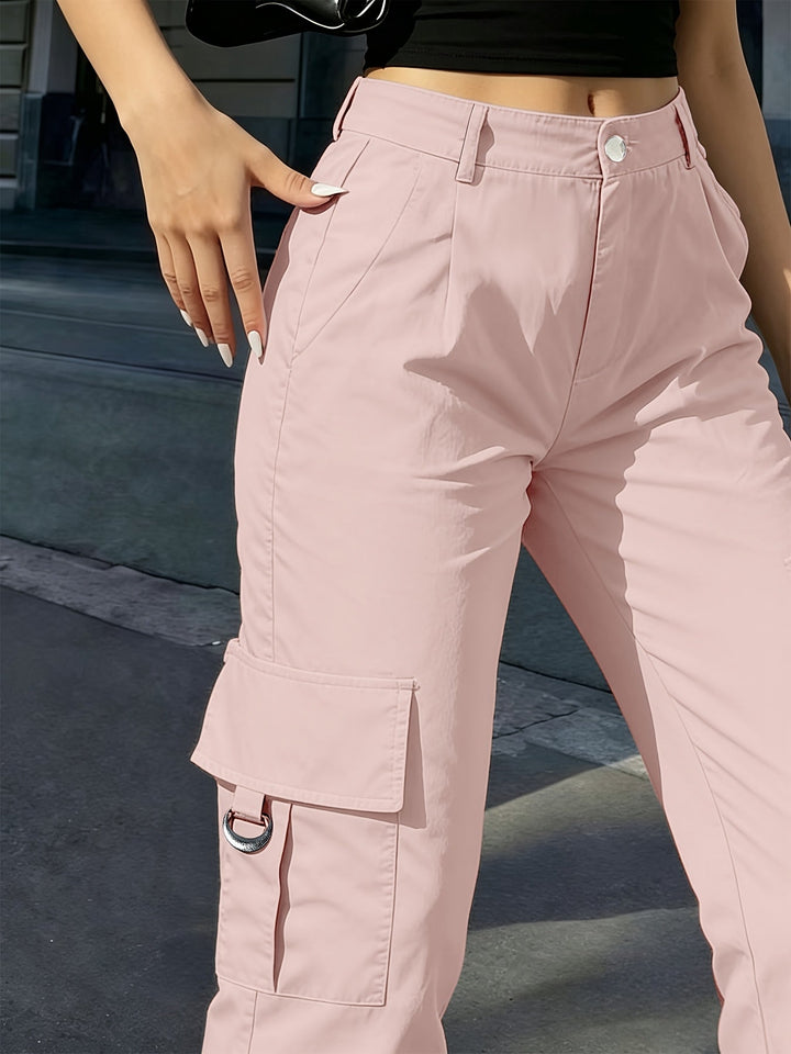 Alida | Pantalón cargo tiro alto de pierna ancha