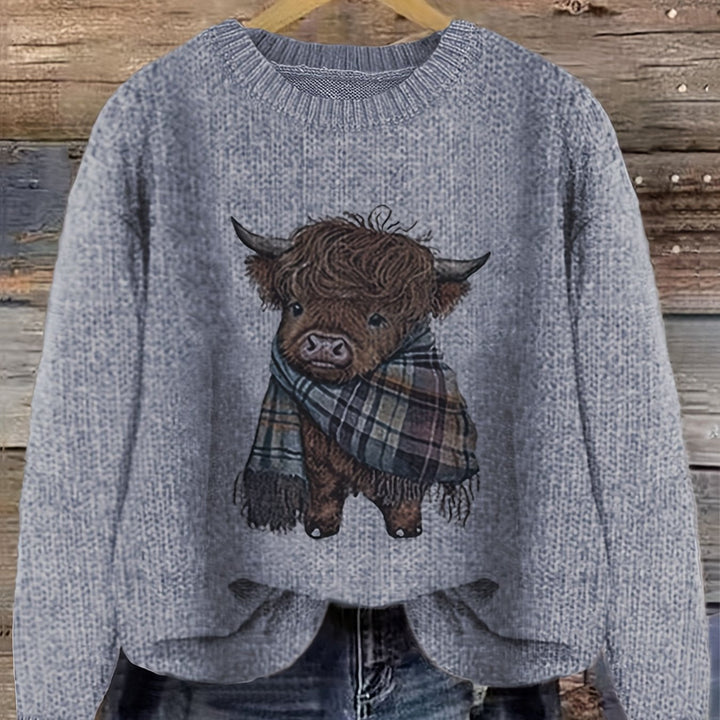 Kiara | Sweater cuello redondo holgado