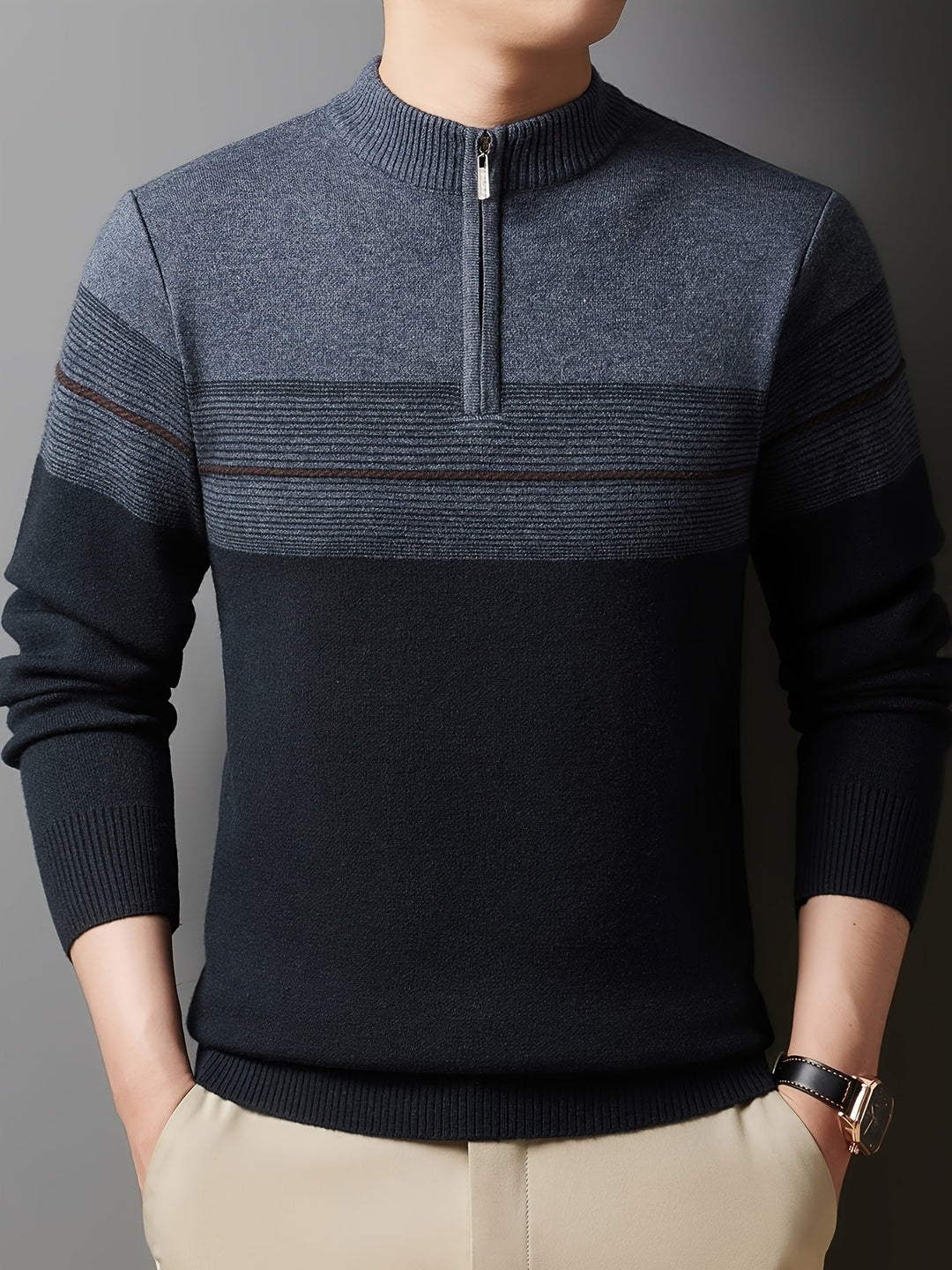 Dylan | Sweater con cuello alto y media cremallera