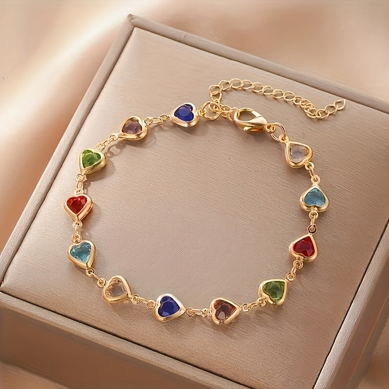 Imelda | Pulsera de corazones multicolor