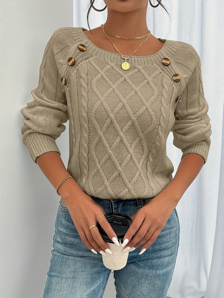 Nelida | Sweater texturado con botones