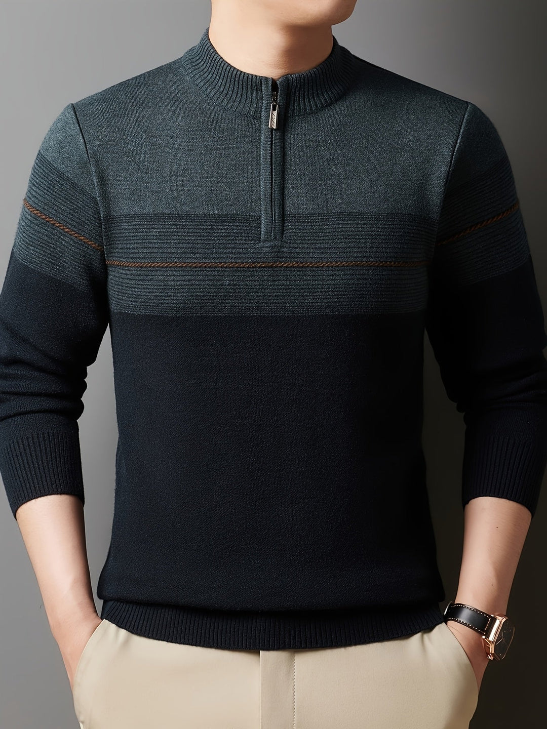 Dylan | Sweater con cuello alto y media cremallera