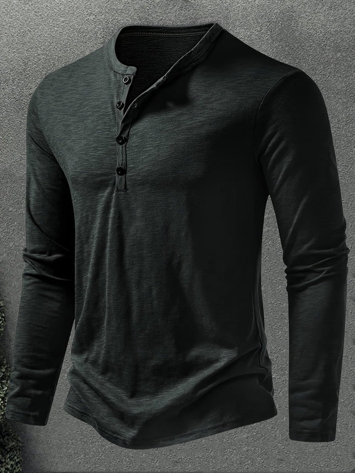 Gerardo | Polera henley de manga larga
