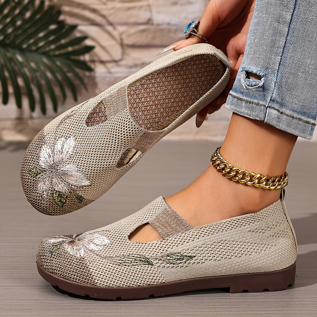 Alexandra | Balerinas bordadas sin cordones