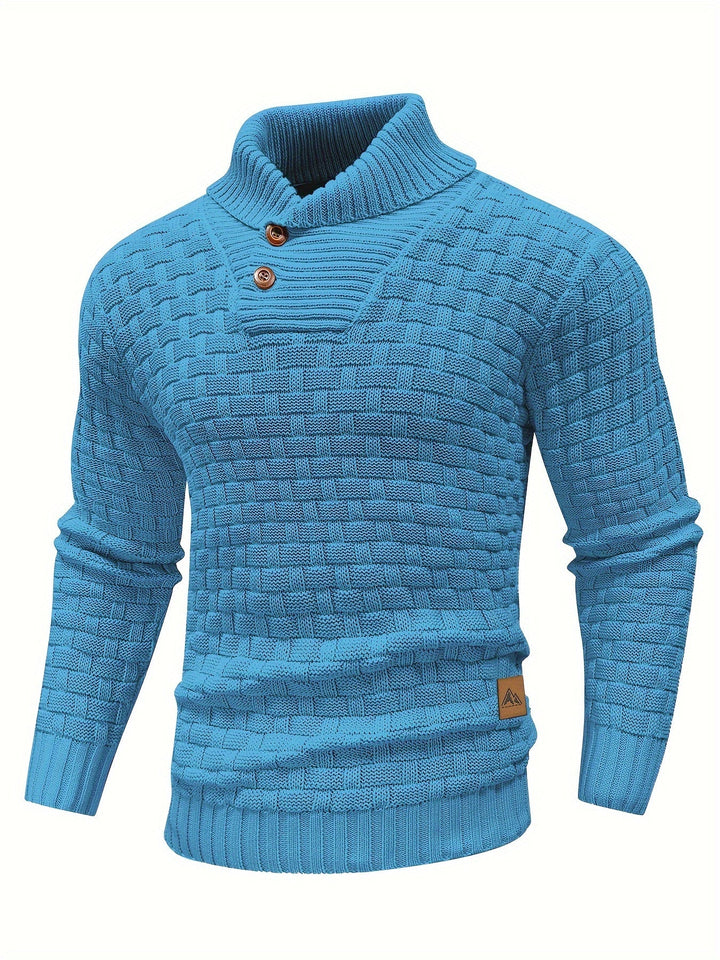 Tomás | Sweater de cuello chal texturado