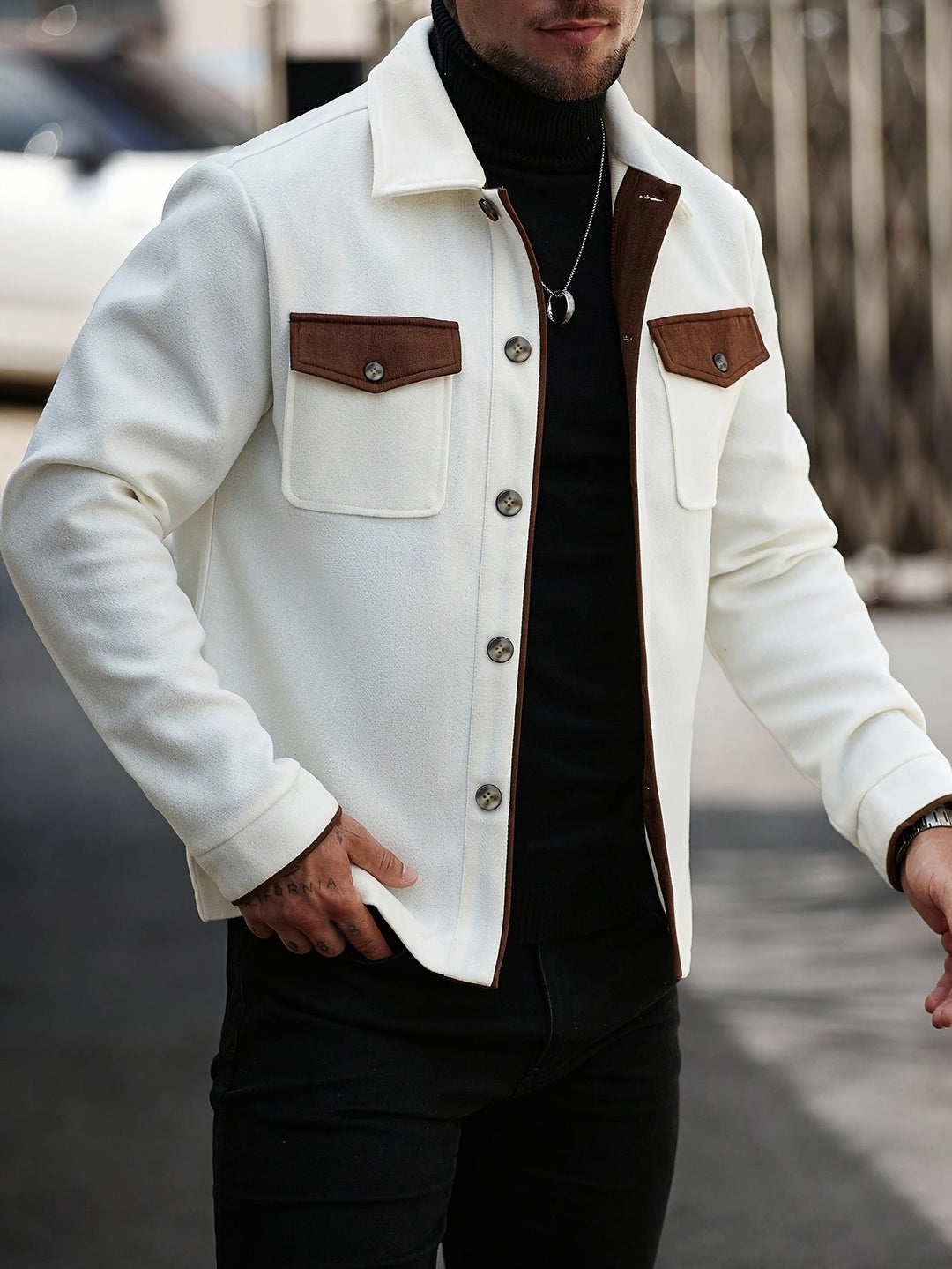 Emeterio | Sobrecamisa con contrastes