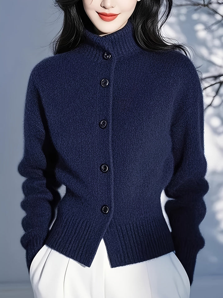 Yorka | Cardigan de cuello alto con botones