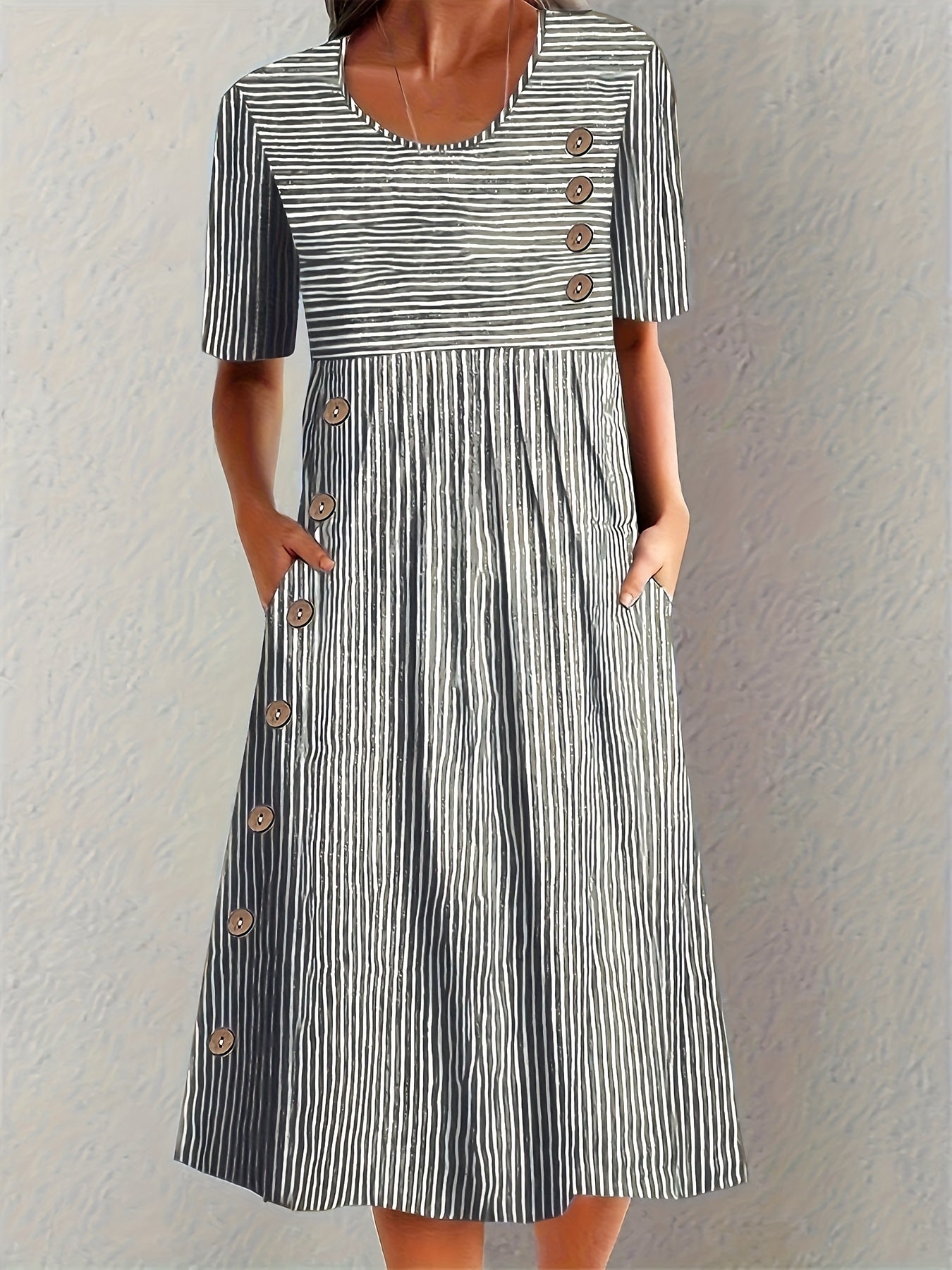 Sofía | Vestido Elegante a Rayas
