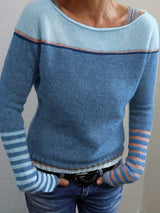 Grettel | Sweater cuello barco color block