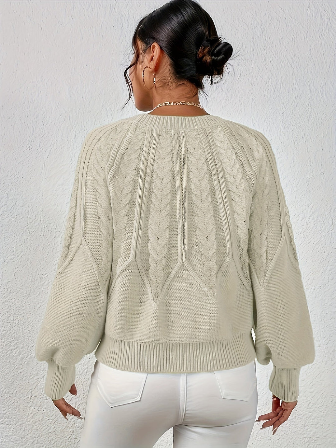 Sarita | Sweater de punto trenzado holgado