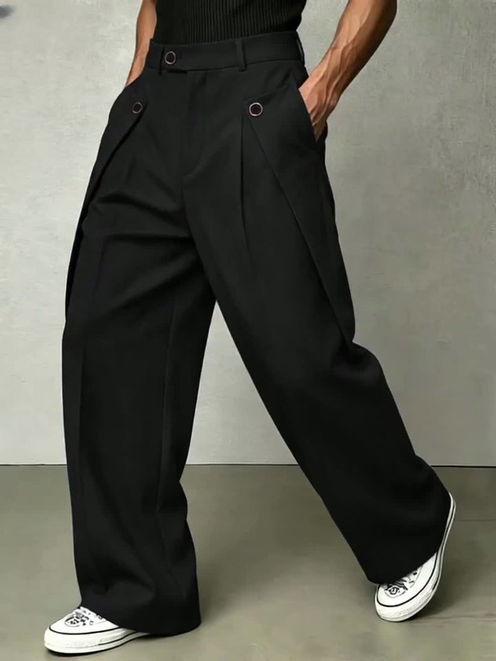 Fidel | Pantalón ancho con pinzas