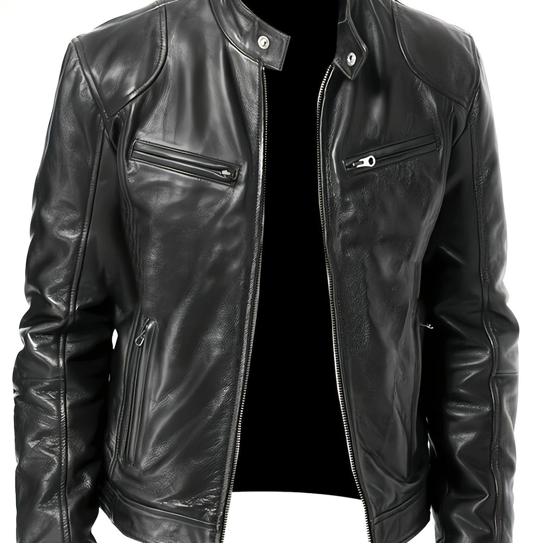 Héctor | Chaqueta moto cuello alto