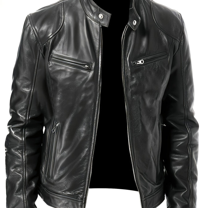 Héctor | Chaqueta moto cuello alto