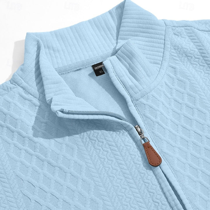 Ezio | Sweater texturado con cierre corto