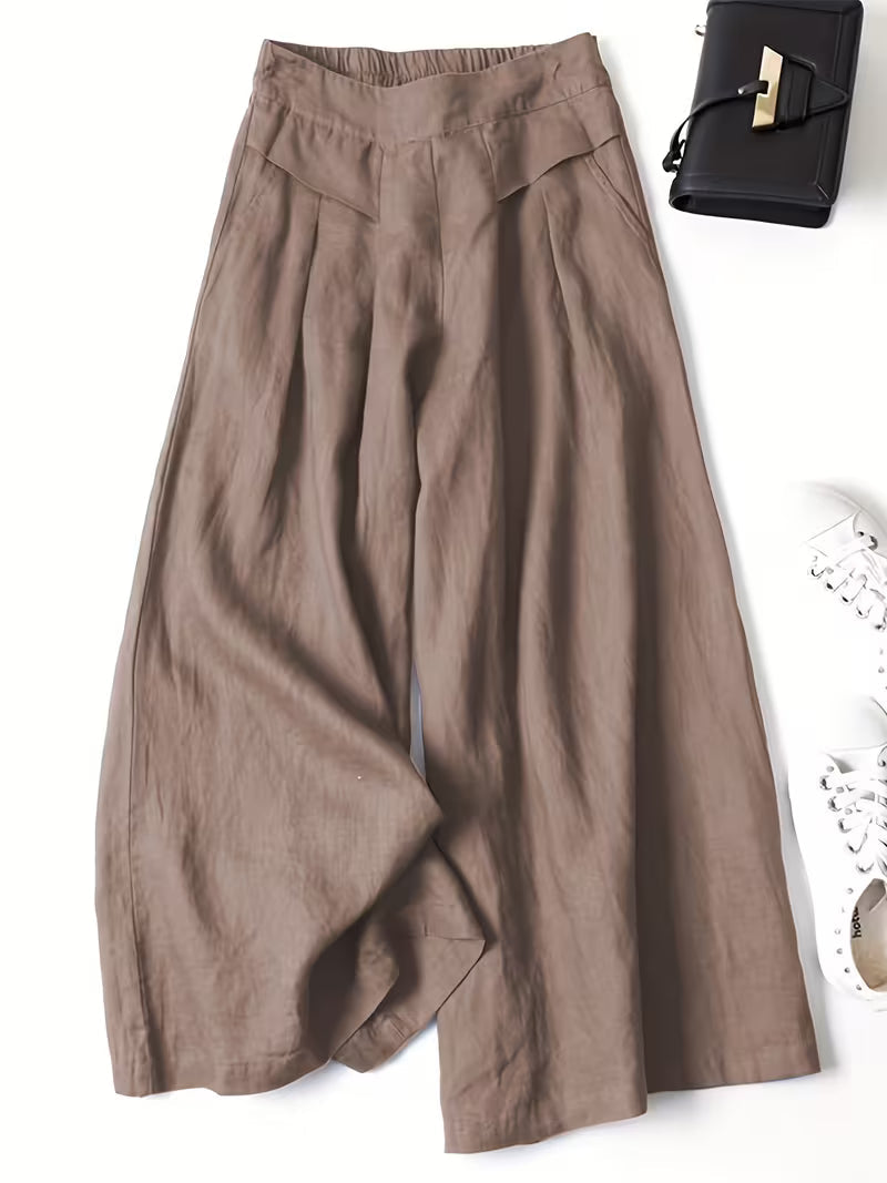 Nelda | Pantalón de pierna ancha liviano