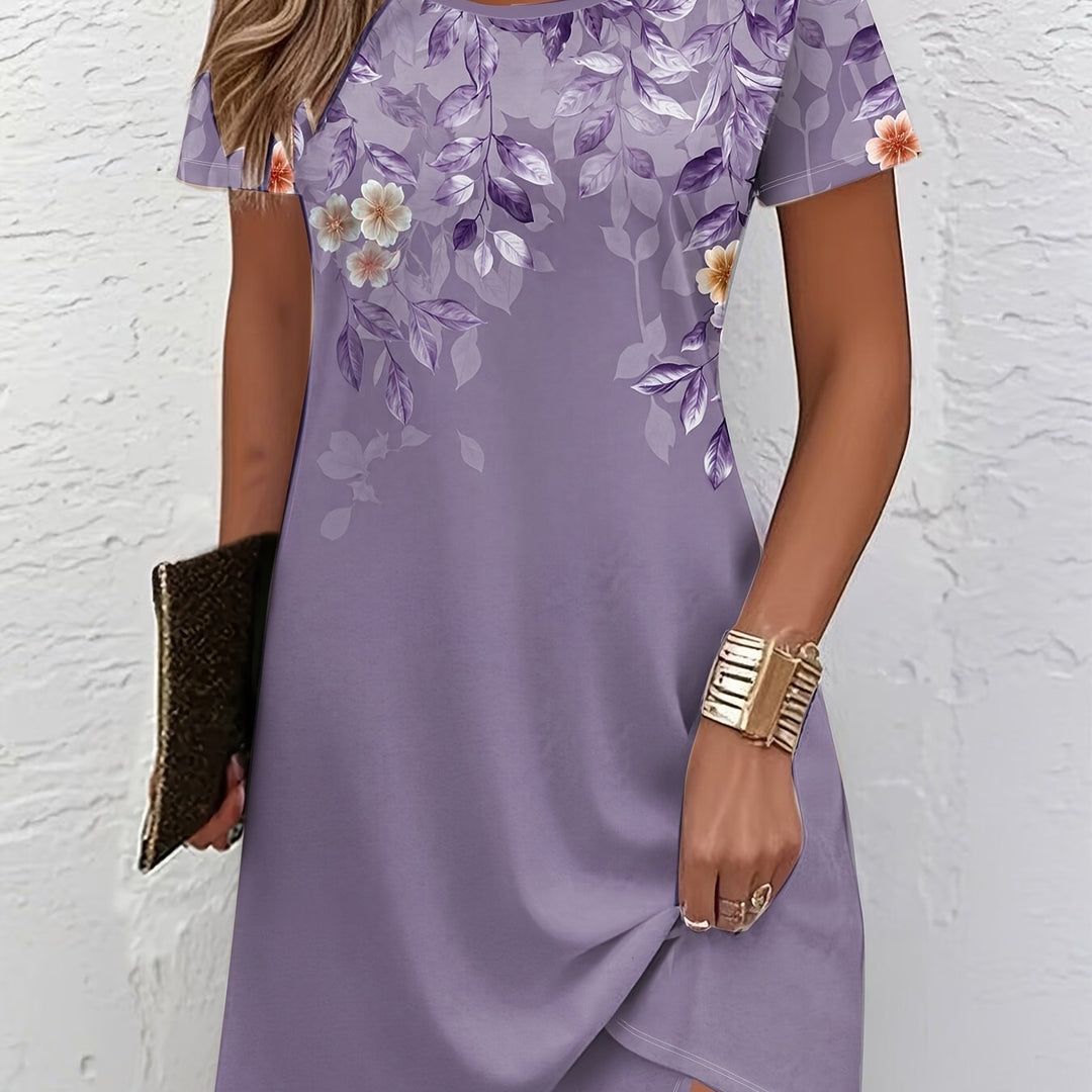 Alexia | Vestido línea A con estampado floral