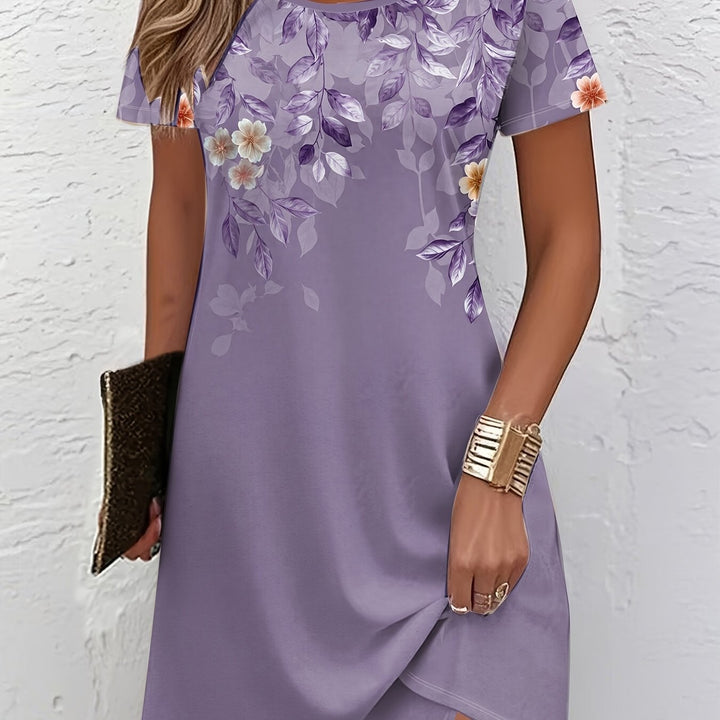 Alexia | Vestido línea A con estampado floral
