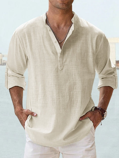 Amilcar | Camisa de manga larga con botones al cuello