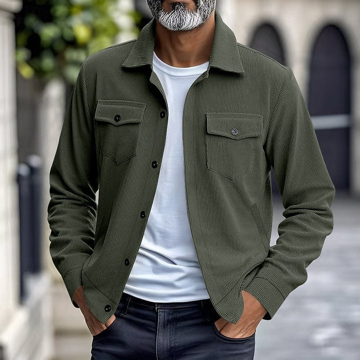 Rigoberto | Chaqueta acanalada con botones