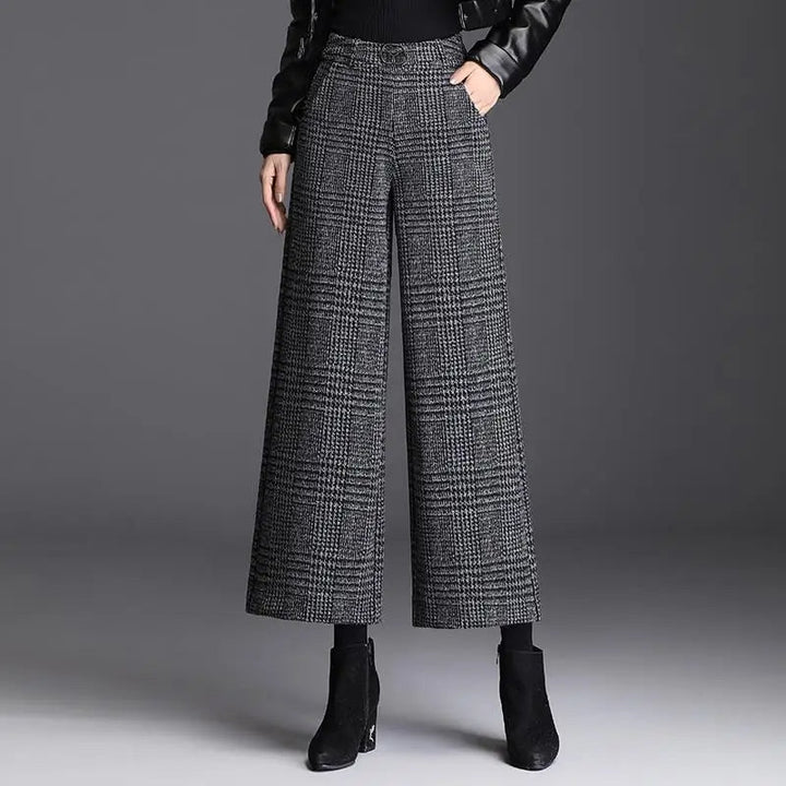 Elsa | Pantalones de pierna ancha a cuadros