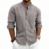 Moisés | Camisa de rayas con cuello mao