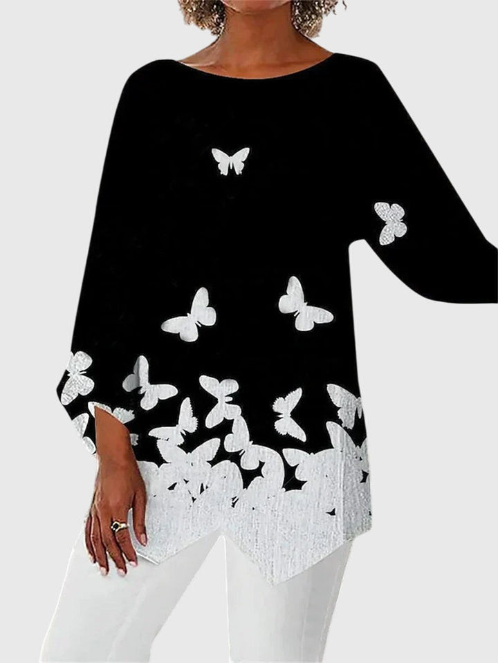 Nelda | Blusa manga larga con mariposa