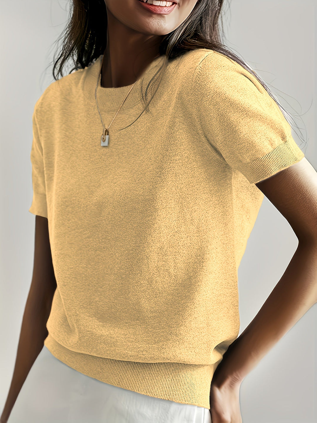 Lucila | Sweater de punto fino manga corta