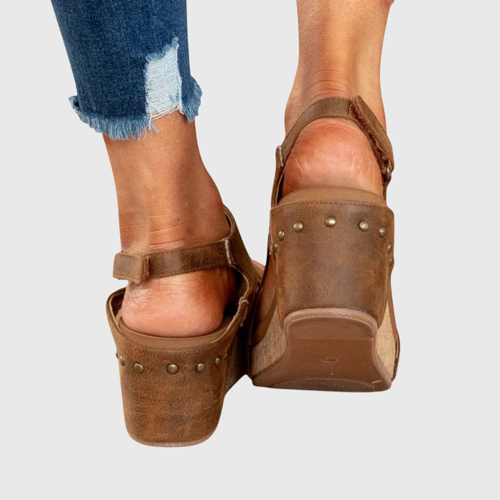 Pierina | Sandalias abiertas con plataforma de corcho
