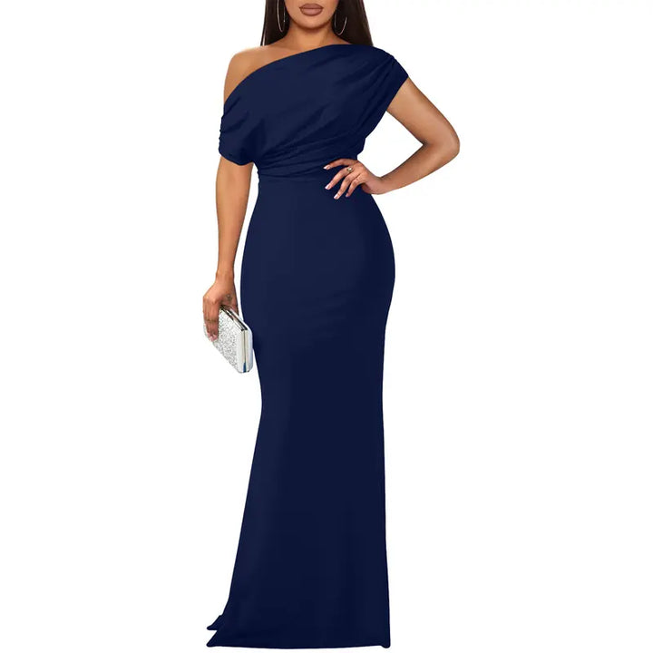 Imelda | Vestido largo de fiesta con escote asimétrico