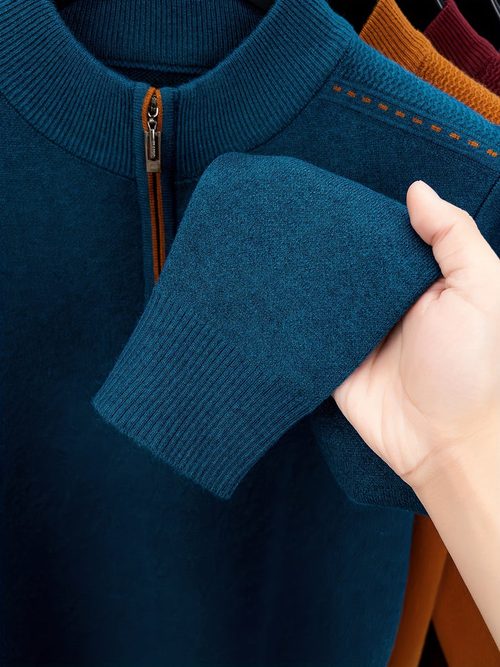 Caniulef | Sweater con medio cierre y cuello alto