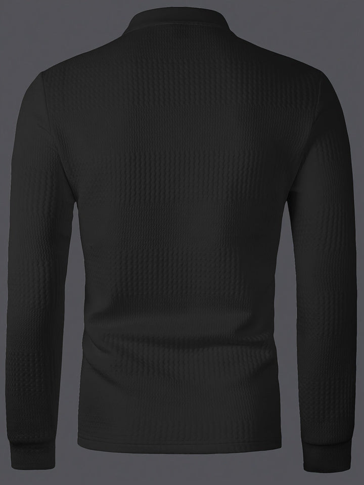 José | Polera polo texturada de manga larga