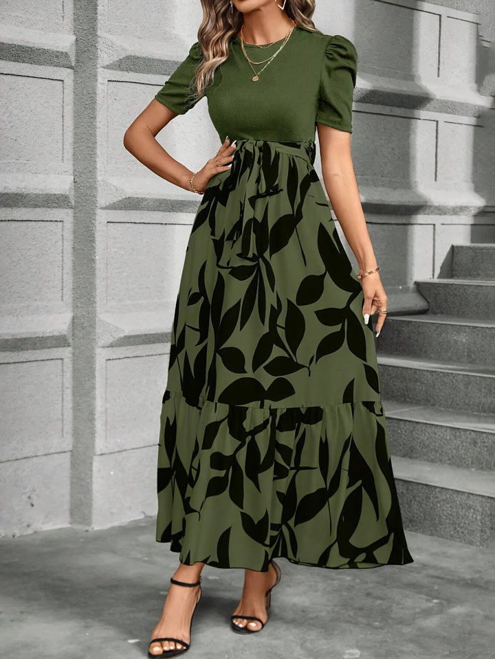 Rubi | Vestido largo estampado con falda en capas