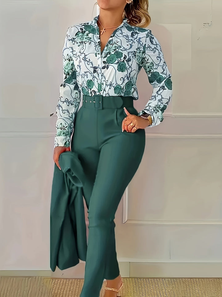 María Marta | Conjunto elegante de dos piezas con estampado floral