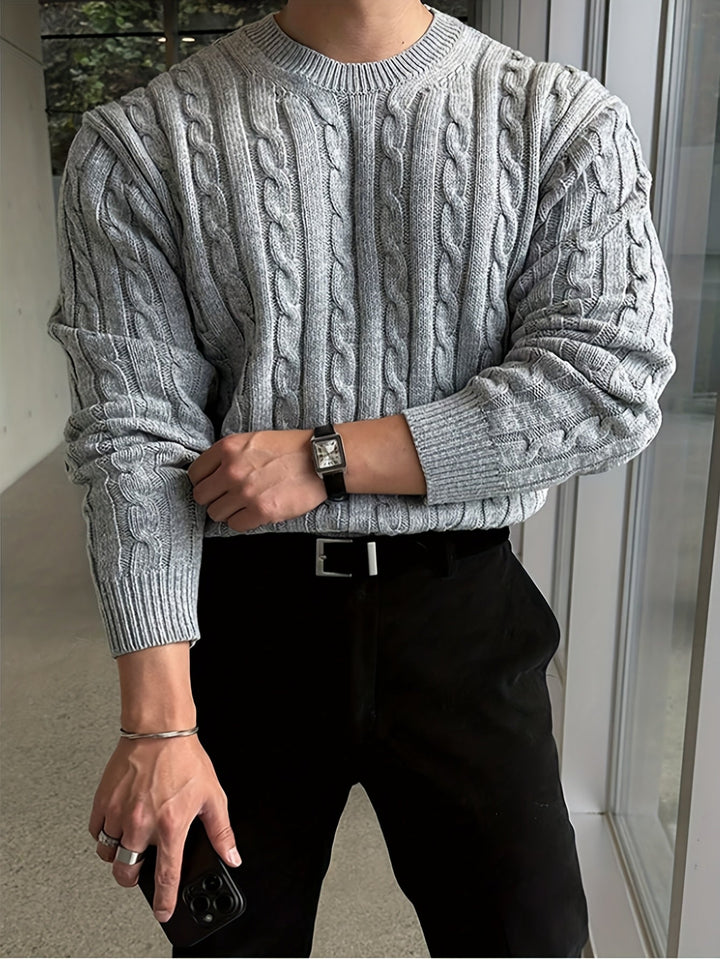 Mauro | Sweater de punto trenzado