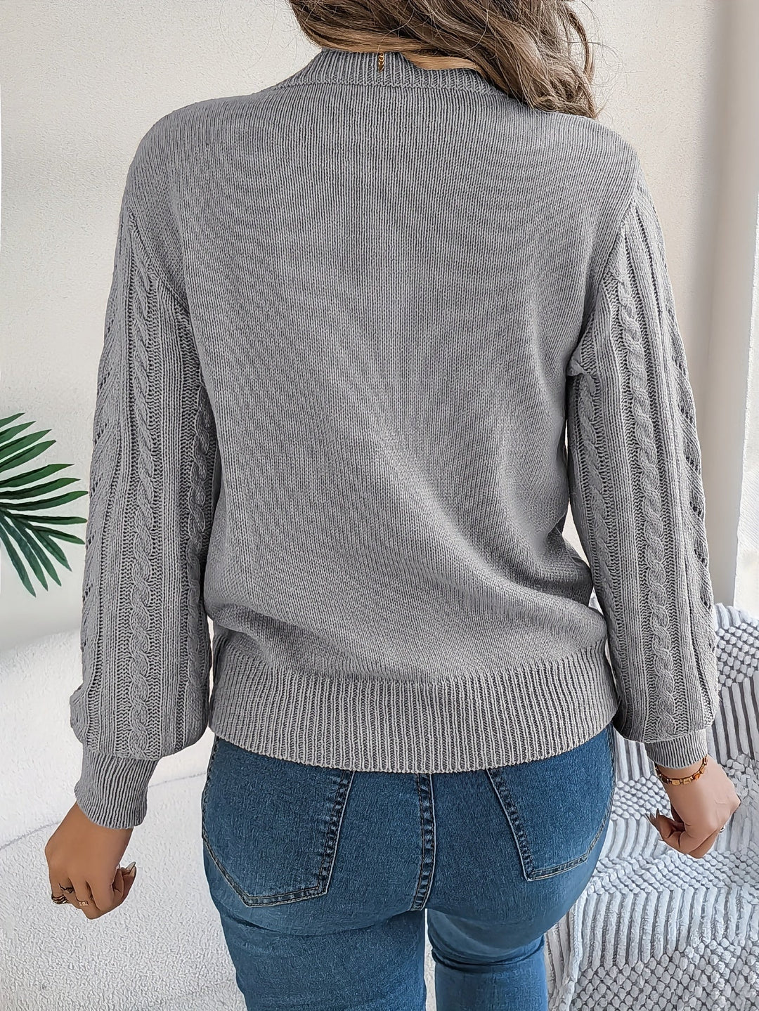 Tabita | Sweater texturado de punto trenzado