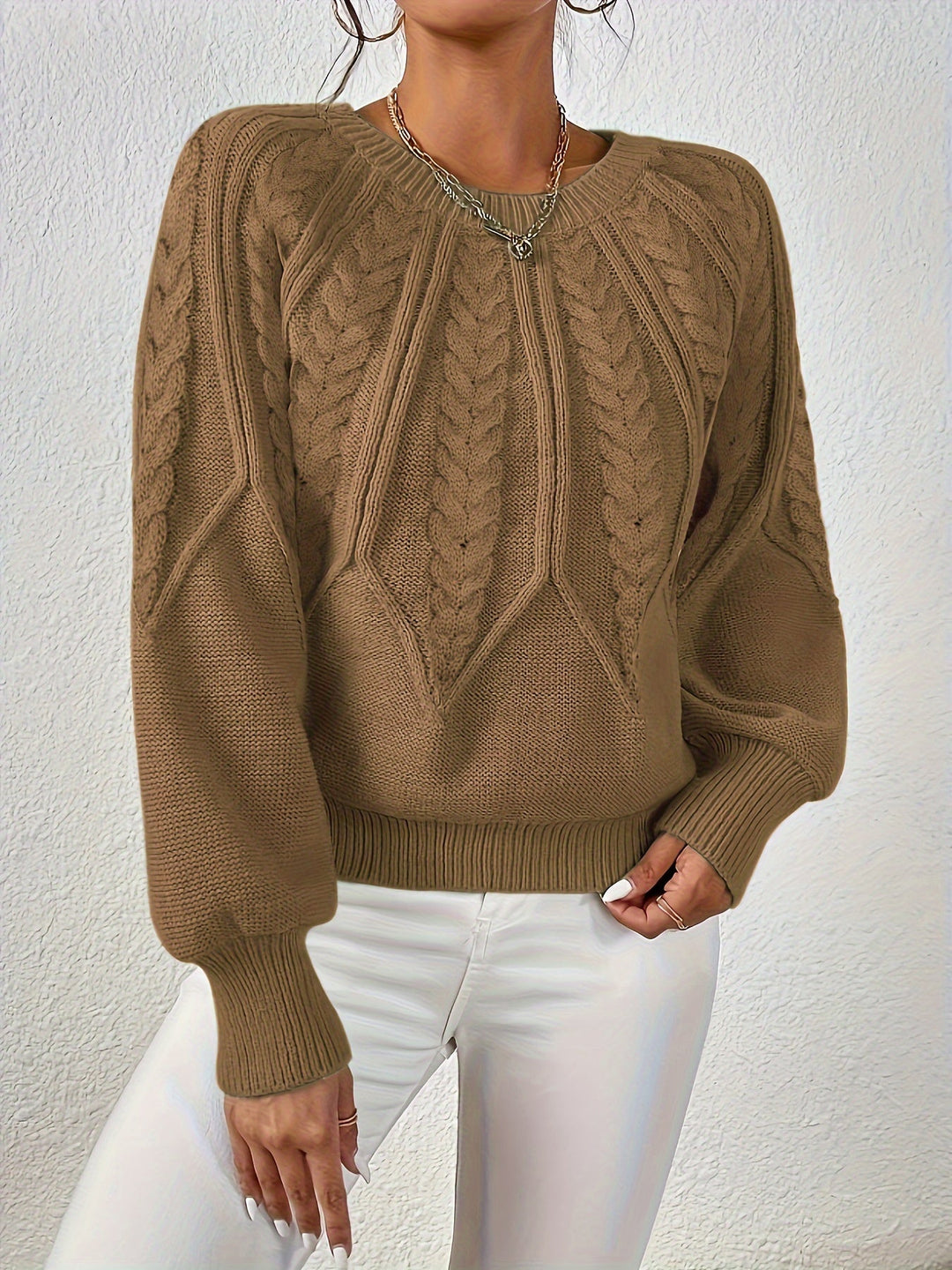 Sarita | Sweater de punto trenzado holgado
