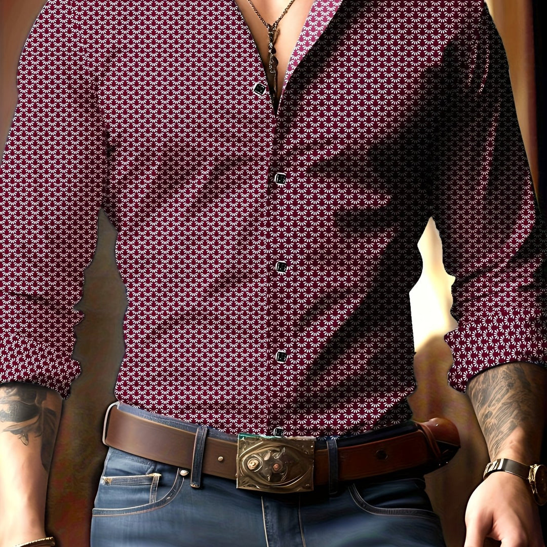 Antonio | Camisa de hombre con estampado menudo
