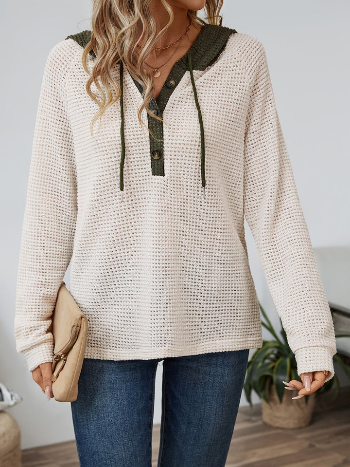Fedora | Hoodie con botones y textura waffle