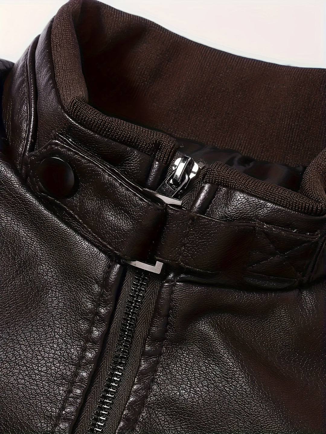 Demetrio | Chaqueta moto cuello alto para hombre